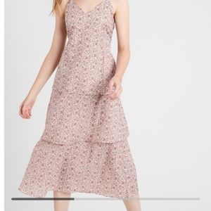 Banana Republic Floral Print Midi Dress Sz Small